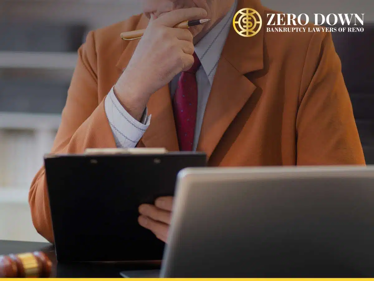 Emergency Bankruptcy lawyer reviewing urgent filing documents